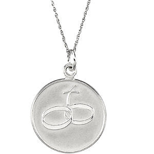 Sterling Silver 20mm Loss of a Spouse Pendant