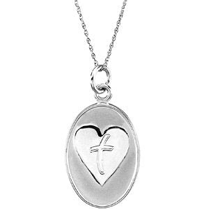 Sterling Silver 21x15.2mm Loss of a Father Pendant