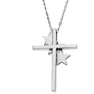 Sterling Silver United We Stand Cross Necklace