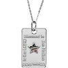 Blessed is the Nation Star Dog tag and Chain in Sterling Silver