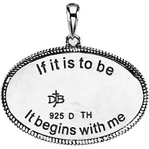 Sterling Silver It Begins With Me Necklace