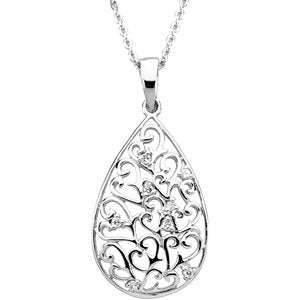 Sterling Silver Tear of Sympathy Necklace