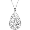 Tear of Sympathy Pendant and Chain in Sterling Silver