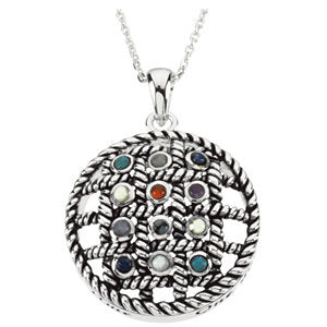 Sterling Silver 12 Steps to Sobriety Necklace