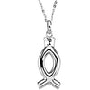 Fish Ash Holder Pendant with Box in Sterling Silver