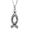 Sterling Silver Fish Ash Holder 18" Necklace