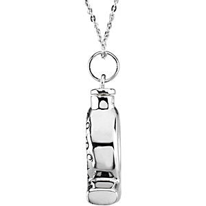 Sterling Silver Fish Ash Holder 18" Necklace
