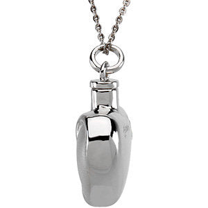 Sterling Silver Fancy Heart Ash Holder Necklace