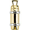 Cylinder Ash Holder Pendant in 14k Yellow & White Gold