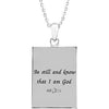 Sterling Silver Know I Am God Necklace