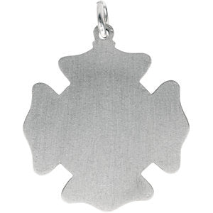 14k White Gold 22.25mm St. Florian Pendant