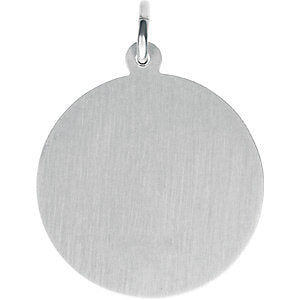 Sterling Silver 22mm Round St. Florian Medal