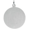 Sterling Silver 22mm Round St. Florian Medal