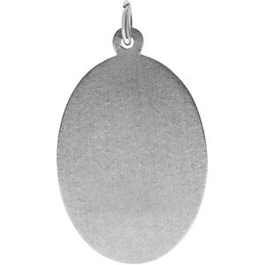 Sterling Silver 21x13mm Oval St. Christopher Medal