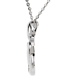 Sterling Silver Embraced by the Heart™ Family Necklace