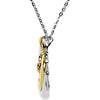 Sterling Silver Tri-Color Embraced by the Heart™ Family Necklace