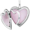 Sterling Silver Enameled Flowers "Mom" Heart Locket