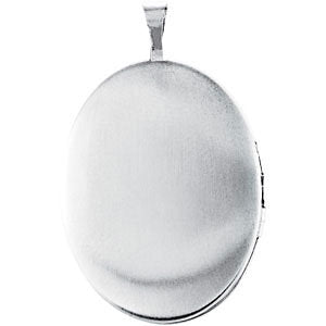 Sterling Silver .015 CT Diamond Oval Cross Locket