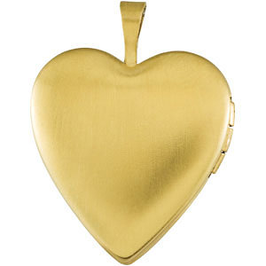 14K Yellow Gold-Plated Sterling Silver Breast Cancer Awareness Heart Locket