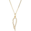 1/8 CTW Diamond Angel Wing Necklace in 14K Yellow Gold