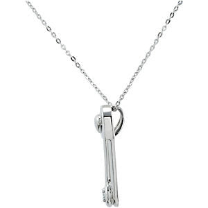 Sterling Silver Safe in My Love Birthstone Necklace