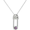 Safe in My Love' June Birthstone Pendant and Chain in Sterling Silver