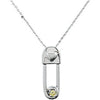 Safe in My Love' August Birthstone Pendant and Chain in Sterling Silver