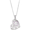 Handprints (Girl) Pendant with 18 Inch Chain and Packaging in Sterling Silver
