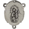 Sterling Silver 17.95x12.9mm Sacred Heart of Jesus Rosary Center Medal