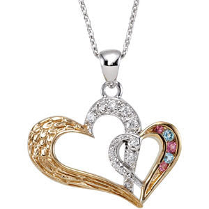 Gold Plated Sterling Silver Protected by Love Necklace