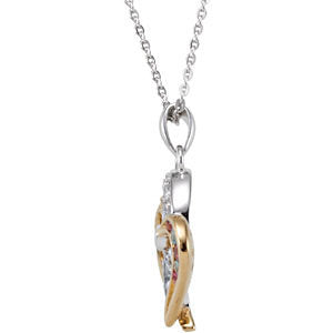 Gold Plated Sterling Silver Protected by Love Necklace
