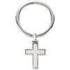 Cross Ash Holder Key Chain with Packaging in Sterling Silver