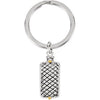 Woven Rectangle Ash Holder Key Chain with Packaging in Sterling Silver