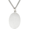 Sterling Silver 19x14mm Oval St. Christopher 24" Necklace