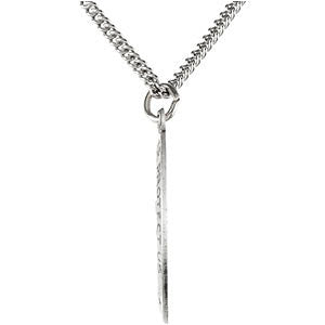 Sterling Silver 19x14mm Oval St. Christopher 24" Necklace