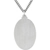 Sterling Silver 29x20mm Oval St. Christopher 18" Necklace