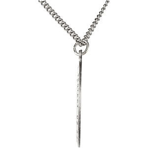 Sterling Silver 29x20mm Oval St. Christopher 18" Necklace