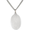 Sterling Silver 23.75x16.25mm Oval St. Christopher 24" Necklace