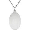Sterling Silver 21.25x14.5mm Oval St. Christopher 18" Necklace