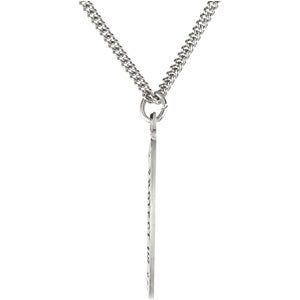 Sterling Silver 21.25x14.5mm Oval St. Christopher 18" Necklace