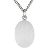 Sterling Silver 15x11mm Oval St. Christopher 18" Necklace