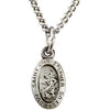 Sterling Silver 8.75X5.75mm Oval St. Christopher Medal