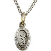 Sterling Silver 12.25X8.75mm Oval St. Christopher 18-Inch Necklace