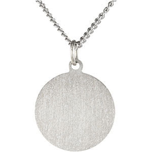 Sterling Silver 11.75mm St. Christopher Medal