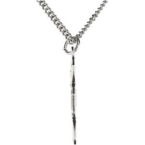Sterling Silver 19x17.75mm Four-Way Cross Medal 18" Necklace