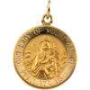 15.00 mm Lady of Mount Carmel Medal in 14K Yellow Gold