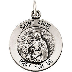 14k Yellow Gold 18mm St. Anne Medal