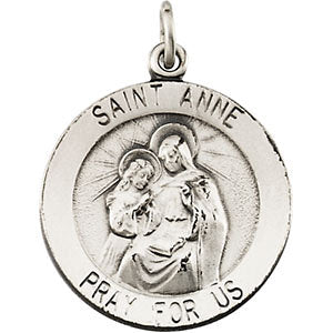Sterling Silver 18.25mm St. Anne Medal