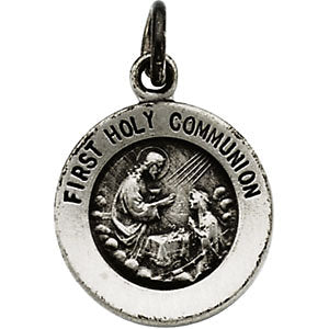 Sterling Silver 12mm First Communion Medal