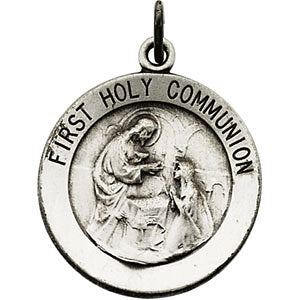Sterling Silver 18mm First Communion Medal